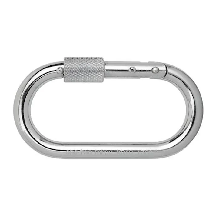 89×36×10mm 安全環付カラビナ(スチール/Wストッパー) EA638JW-31 4518340386143 (CDC)【別送品】