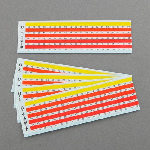 50， 55， 60， 65， 70℃示温材(サーモシート/100枚 EA722ZL-50 4550061724187 (CDC)【別送品】