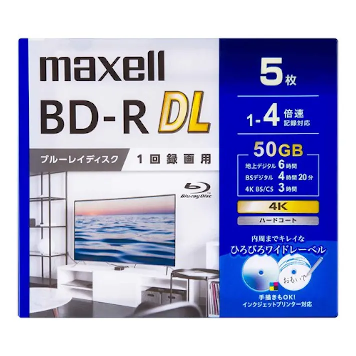 50GB BD-R(ビデオ用 4倍速/5枚) EA759GS-66C 4518340436084 (CDC)【別送品】