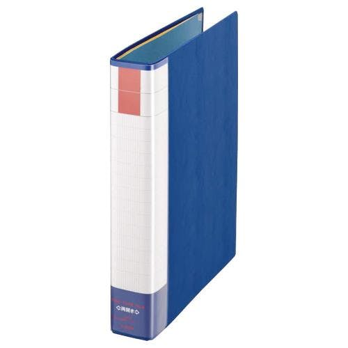 ライオン事務器(LION) 両開きパイプ式ファイル(300枚/ブルー) A4/S型 EA762CL-201 4518340409286【別送品】