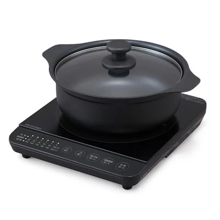 アイリスオーヤマ(IRIS OHYAMA) IH調理器・鍋セット EA763AK-35B 4518340369818【別送品】