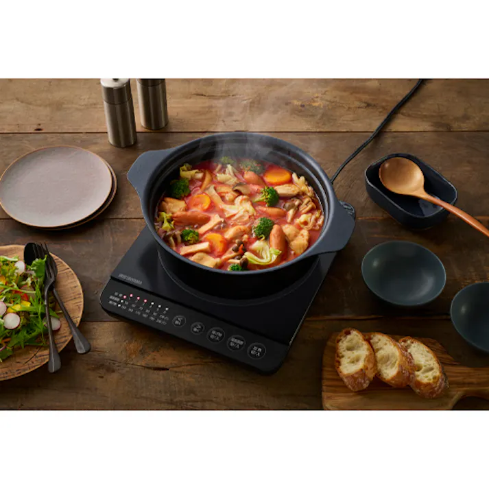 アイリスオーヤマ(IRIS OHYAMA) IH調理器・鍋セット EA763AK-35B 4518340369818【別送品】