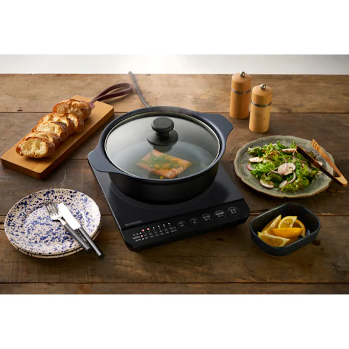 アイリスオーヤマ(IRIS OHYAMA) IH調理器・鍋セット EA763AK-35B 4518340369818【別送品】