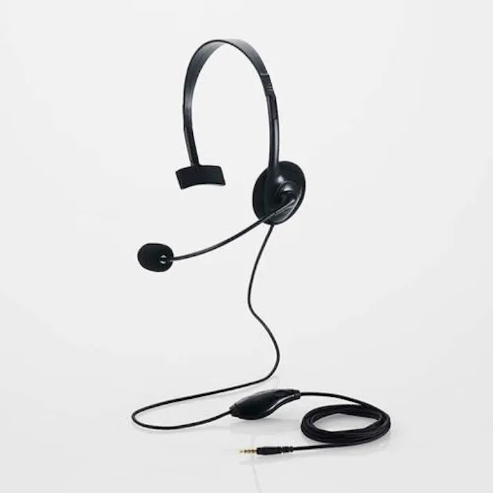 1.8m/4極 ミニプラグヘッドセット(ミュートスイッチ/左耳用 EA763BC-120A 4518340409545 (CDC)【別送品】