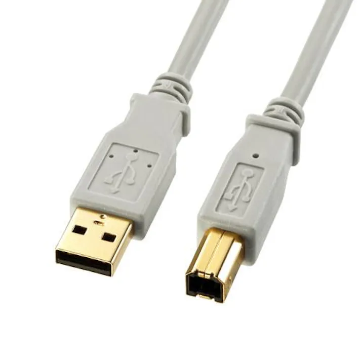 4.0m USBケーブル(A-B/2.0対応/金メッキ/グレー) EA764AJ-77A 4518340256378 (CDC)【別送品】