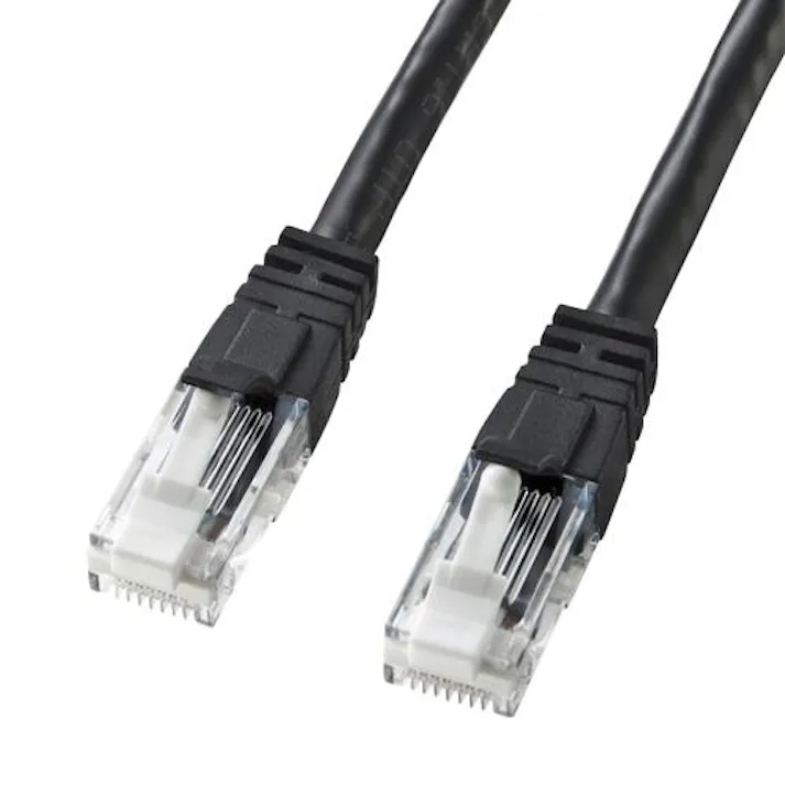 15 m LANケーブル(CAT6/つめ折れ防止/ブラック) EA764BB-238A 4550061896327 (CDC)【別送品】