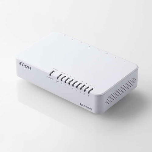 スイッチングハブ(ギガ対応/8ポート/プラスチック筐体) EA764BY-174A 4518340430204【別送品】