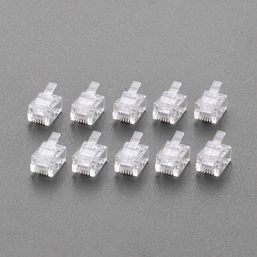 モジュラープラグ(6極4芯/10個) EA764CB-23A 4518340419681【別送品