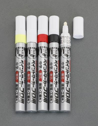 5本組[中字] 油性ペイントマーカーセット(工業用) EA765MV 4550061371305 (CDC)【別送品】