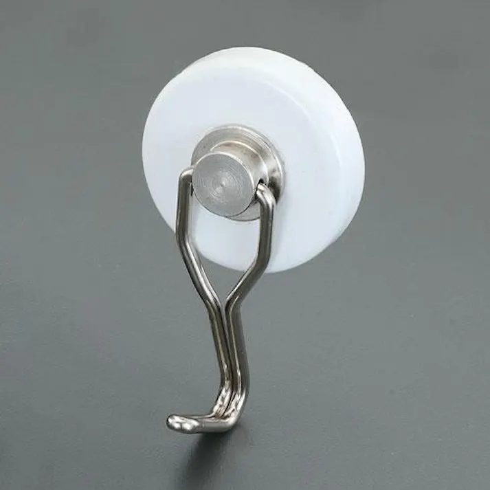 φ52mm/7.0kg マグネットフック(スイベル式/白) EA781ET-14B 4518340368392 (CDC)【別送品】