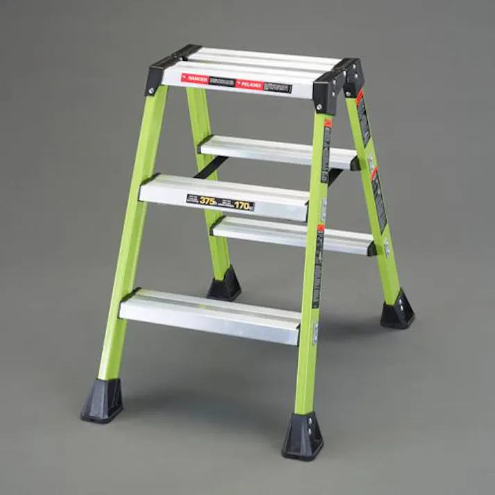 脚立(広がり防止ストラップ付) 0.66m/3段 EA905EE-1 4518340323902【別送品】