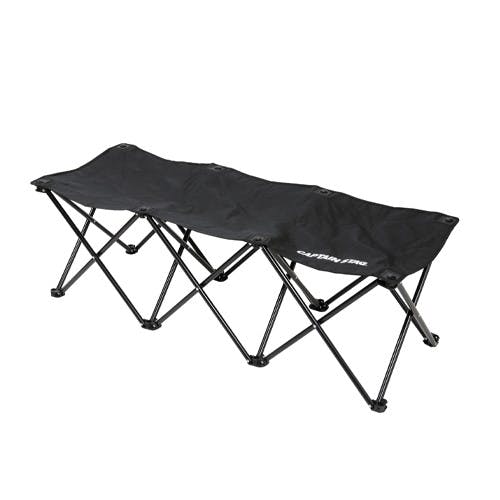 ベンチ(ポータブル/ブラック) 1230x450x400mm EA913YD-70 4518340425385【別送品】