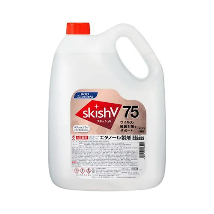 4.5L アルコール除菌液(スキッシュV75) EA922KE-11D 4550061411773 (CDC)【別送品】