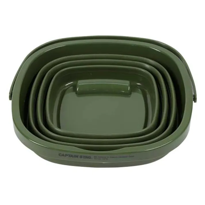 9L バケツ(OD色/折りたたみ式) EA925MF-69 4518340217874 (CDC)【別送品】