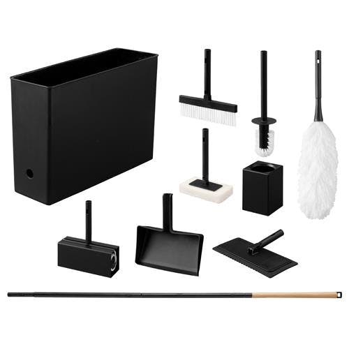 アイリスオーヤマ(IRIS OHYAMA) 掃除用具セット(ブラック) [9点組] EA928AB-104 4550061413708【別送品】
