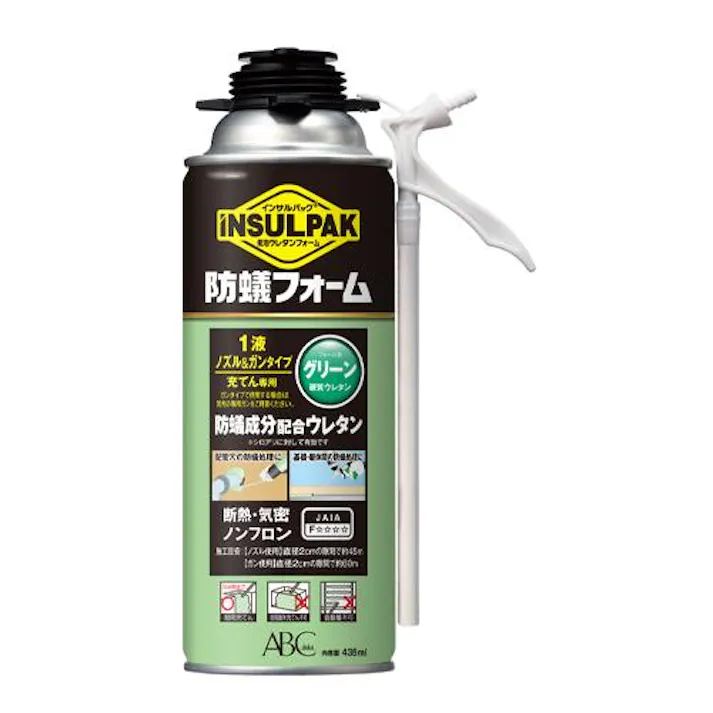 435ml 発泡ウレタンフォーム(防蟻/一液性/グリーン) EA930TC-20B 4518340257580 (CDC)【別送品】