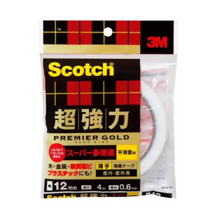 3M 両面テープ(超強力/薄手) 12mmx4m EA943VJ-16A 4518340407671【別送品】