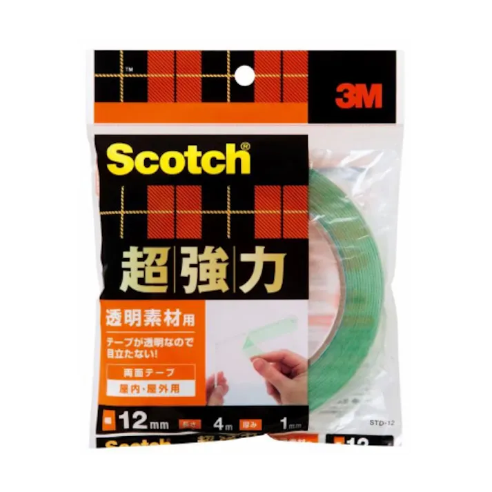 3M 両面テープ(超強力/透明素材用) 12mmx4m EA943VJ-33A 4518340407893【別送品】