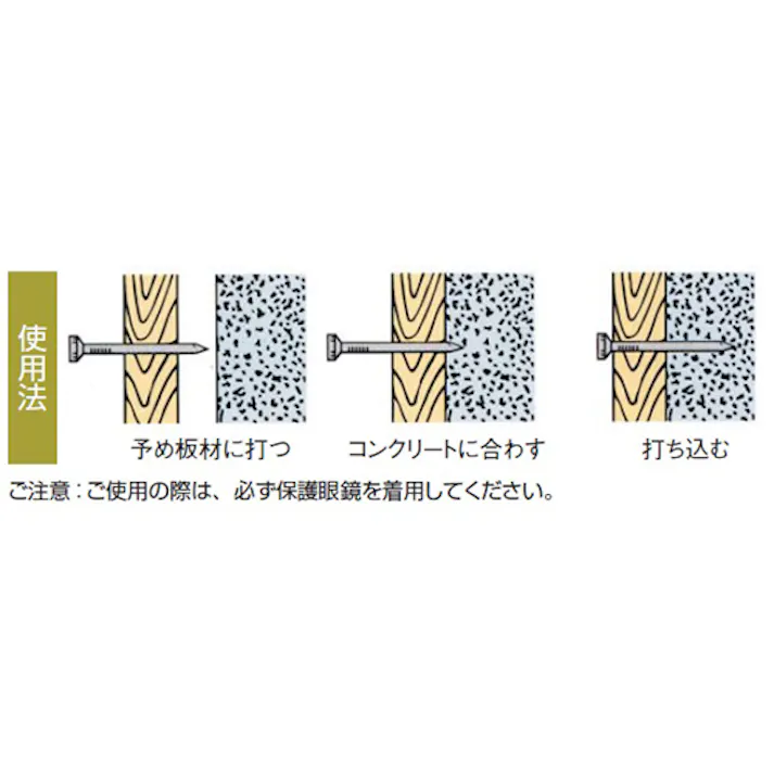 コンクリート釘(約100本) 3.2x38mm EA945SH-55A 4550061608647【別送品】