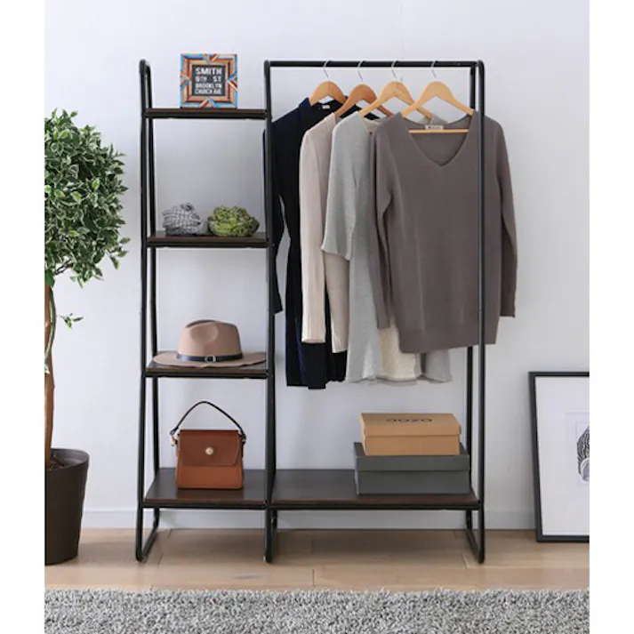 1011×400×1500mm 衣類収納棚 EA951FG-23A 4550061138229 (CDC)【別送品】