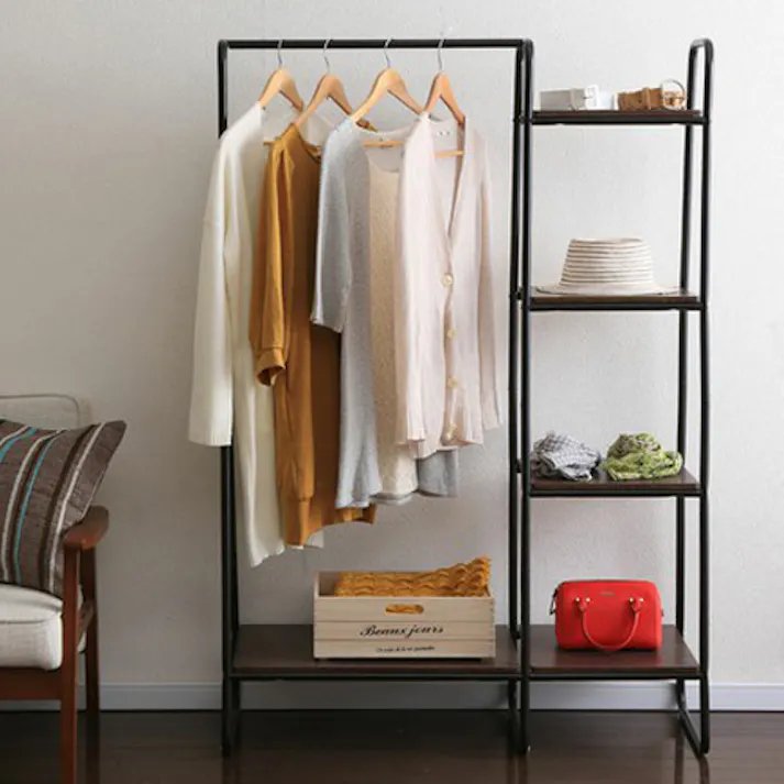 1011×400×1500mm 衣類収納棚 EA951FG-23A 4550061138229 (CDC)【別送品】