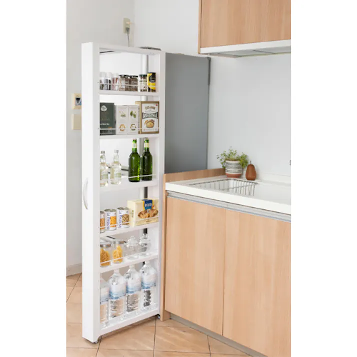 田窪工業所 すき間ワゴン(スチール製) 156x1654mm/6段 EA954HC-17 4550061298411【別送品】