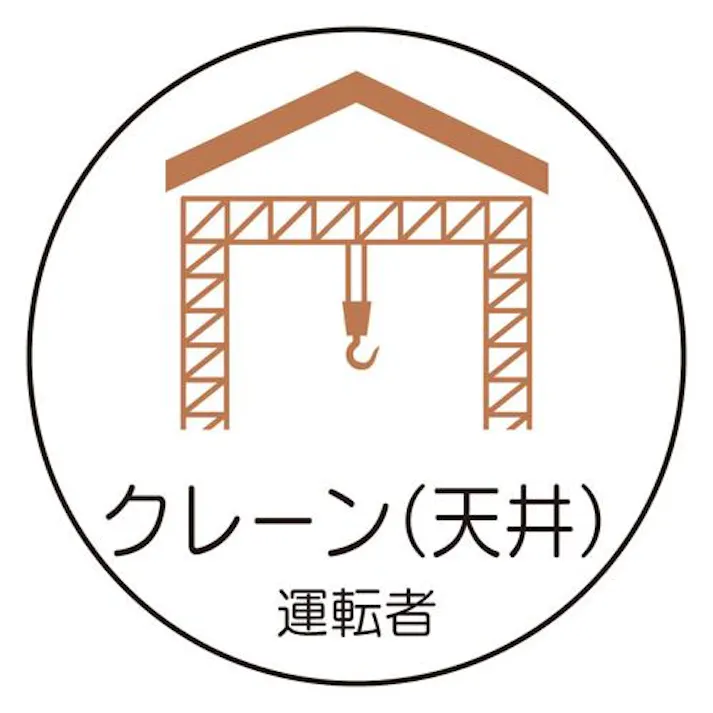 φ35mm ヘルメットステッカー(クレーン(天井) 運転者/2枚) EA983AN-40 4518340391369 (CDC)【別送品】