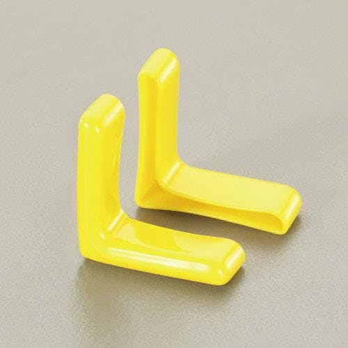 75×30×6mmアングル型保護キャップ(イエロー/2個 EA983FN-375YA 4518340422100 (CDC)【別送品】