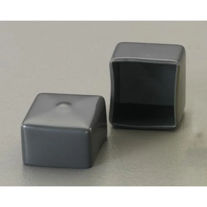 90×90×60mm 角型保護キャップ(グレー/2個) EA983FN-90G 4548745785043 (CDC)【別送品】