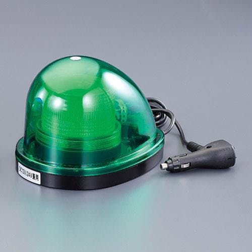 [DC12V/24V] LED回転・点滅灯(モーターレス/緑色) EA983FS-68 4550061536216 (CDC)【別送品】
