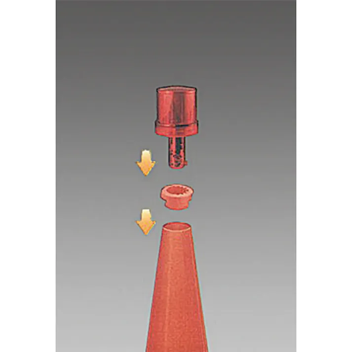 380×380×670mm ヤワラカ カットコーン(赤/反射有/2本) EA983FT-62A 4550061454091 (CDC)【別送品】