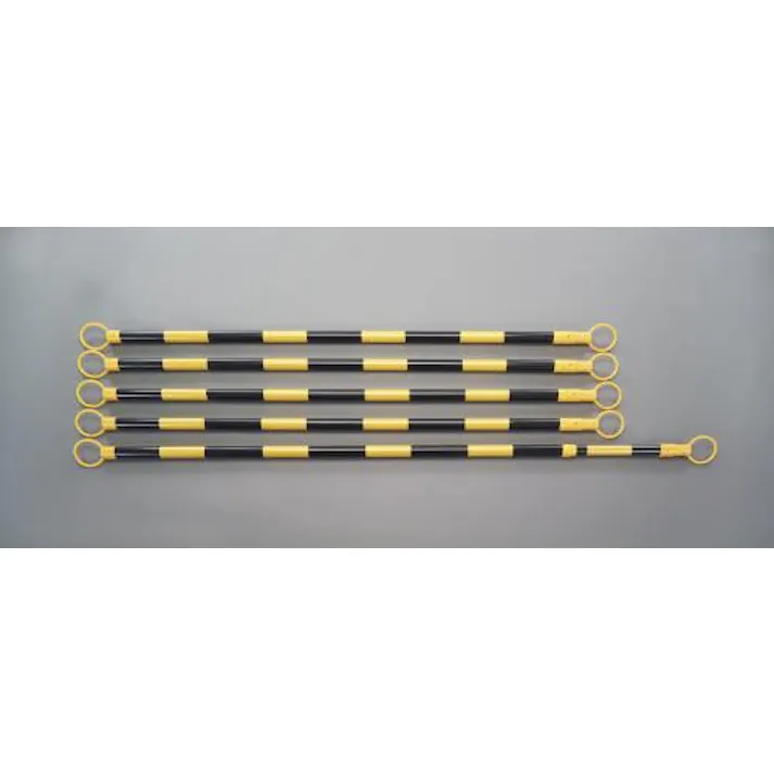 伸縮ガードバー(ロング・黄/黒・5本) 1.8-3.2m EA983FV-250 4518340303140【別送品】