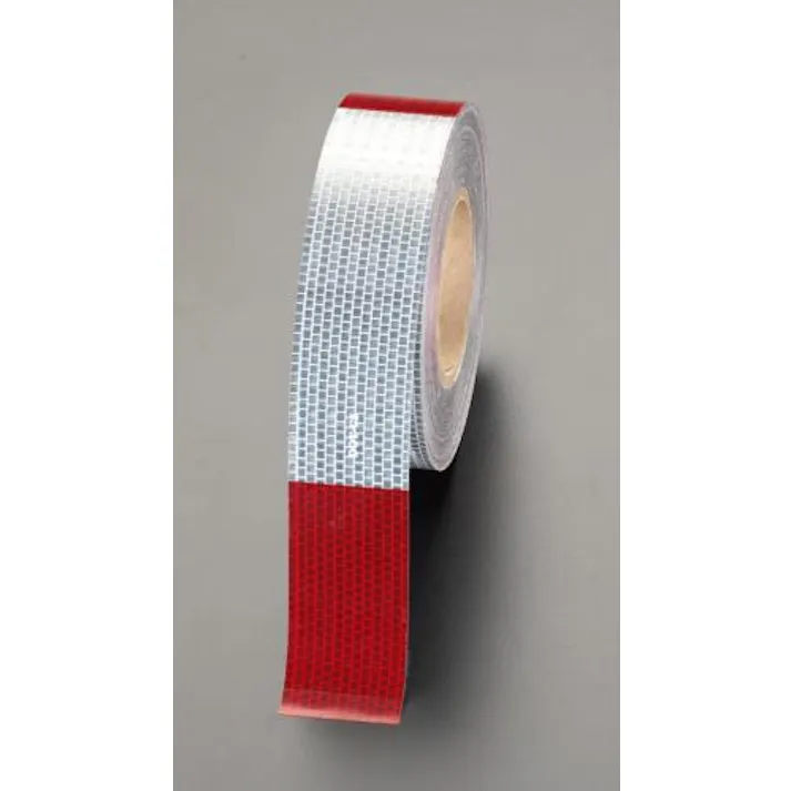 50mm×45m 警告反射テープ(赤/白) EA983G-40 4518340457393 (CDC)【別送品】