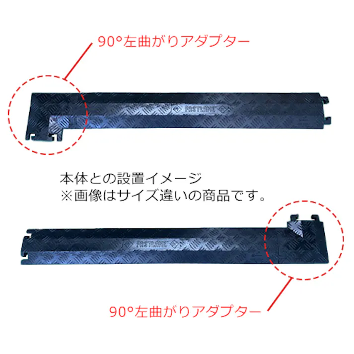 914×273×38.1mm ケーブルプロテクター(2溝/ブラック) EA983PF-6 4550061136386 (CDC)【別送品】