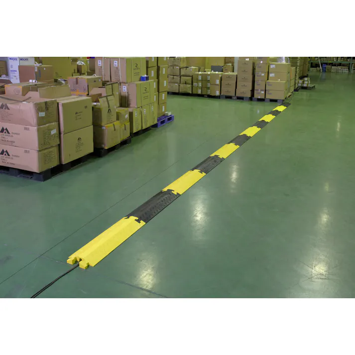 914×273×38.1mm ケーブルプロテクター(2溝/ブラック) EA983PF-6 4550061136386 (CDC)【別送品】