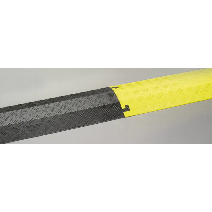 914×273×38.1mm ケーブルプロテクター(2溝/ブラック) EA983PF-6 4550061136386 (CDC)【別送品】