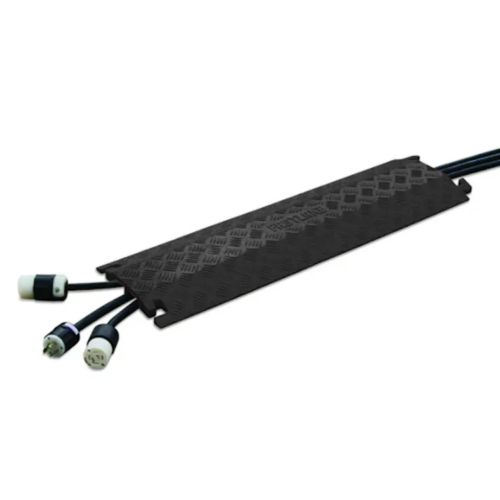 914×273×38.1mm ケーブルプロテクター(2溝/ブラック) EA983PF-6 4550061136386 (CDC)【別送品】