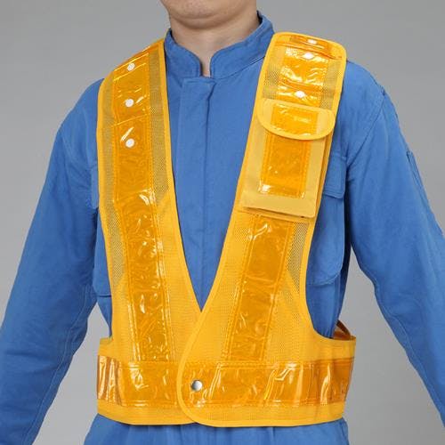 安全ベスト(多機能・黄/ゴールド) EA983R-117 4550061511022 (CDC)【別送品】
