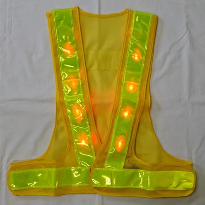 LED安全ベスト(黄/黄) EA983R-303 4518340439580 (CDC)【別送品】