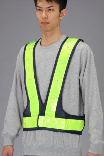 安全ベスト・LED(紺/黄) EA983R-63 4548745898804 (CDC)【別送品】