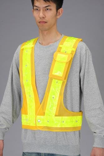 安全ベスト・LED(黄/黄) EA983R-71 4548745899344 (CDC)【別送品】