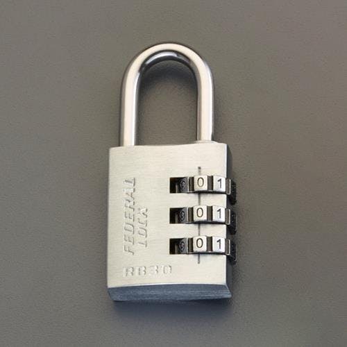 ダイヤル錠(ステンレス製ツル) 30mm EA983S-143 4518340381964【別送品】