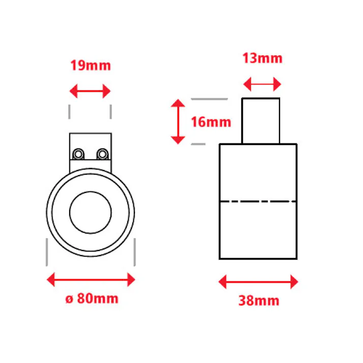 DC24V/φ 80mm/2000N 電磁マグネットホルダー EA984CM-6 4550061752746 (CDC)【別送品】