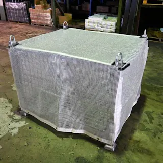 メッシュパレットカバー(透明/糸入) 1200x1000x800mm EA985RH-12 4518340386655【別送品】