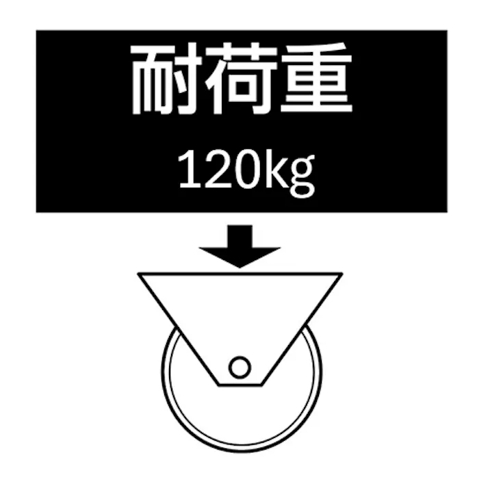 100mm/M12 キャスター(自在金具・ブレーキ付) EA986HV-13 4518340365605 (CDC)【別送品】