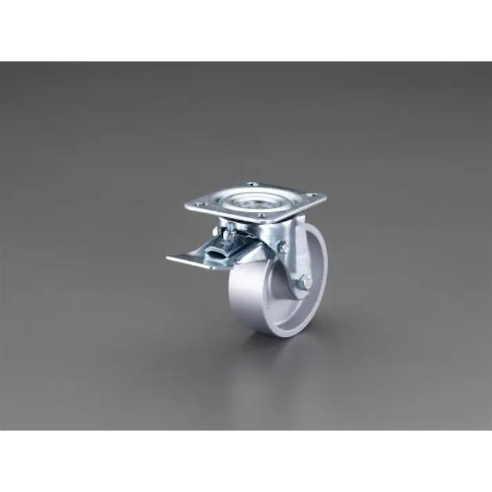 80mm キャスター(自在・前ブレーキ・スティール車輪) EA986NA-11 4518340795846 (CDC)【別送品】