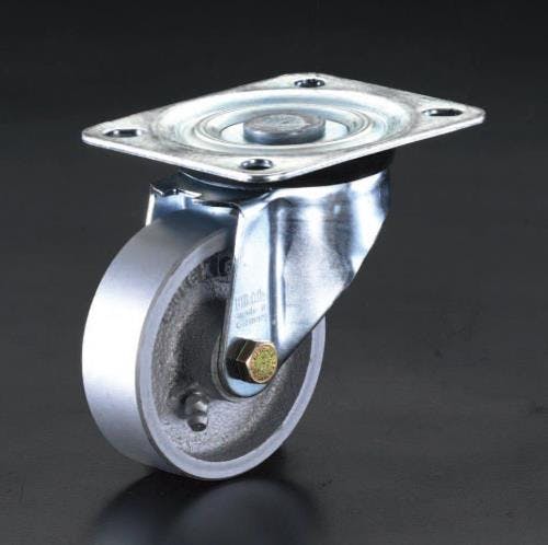 125mm キャスター(自在金具・スティール車輪) EA986NA-125 4518340795754 (CDC)【別送品】