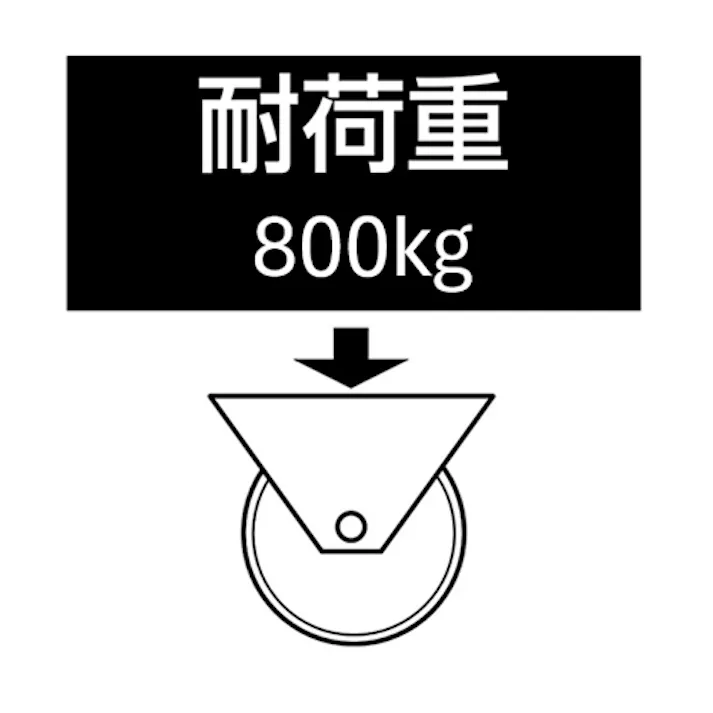 キャスター(スティール車輪・レール用) 100mm EA986NV-100 4518340365803【別送品】