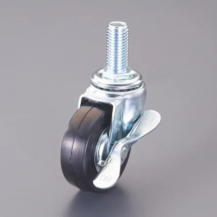 φ100mm 自在キャスター(ゴム車/ブレーキ付) EA986P-14 4550061826577 (CDC)【別送品】