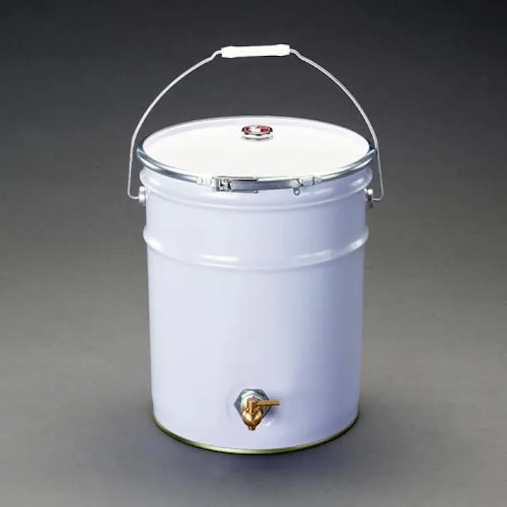 20L ペール缶(バンドタイプ/コック付/5缶) EA991AG-7E 4550061114711 (CDC)【別送品】
